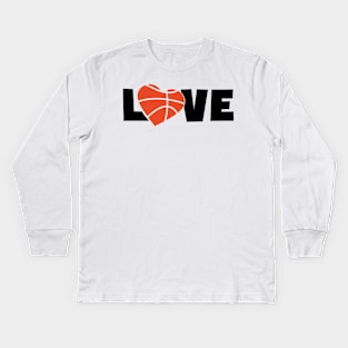 Basketball love Kids Long Sleeve T-Shirt